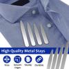 20 Count 2.2" 2.5" 2.7" 3" Inch Metal Collar Stays Stainless Steel, 2.2", Metal view 4
