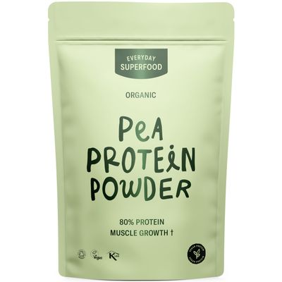 Everyday Superfood Organic Pea Protein Powder 900g | 84% Pea Protein | Lab-Tested for Heavy Metals | Unflavoured | Pre-Workout & Post-Workout | Vegan & Kosher