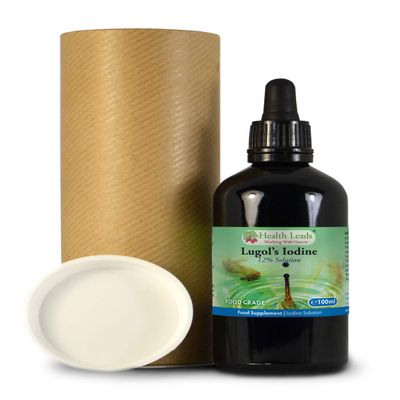 Lugols 12% Iodine Solution 100ml, High Strength, True 12% Liquid Formulation, Bulb Pipette for Easy & Accurate Dispensing, Formulated & Made in Wales