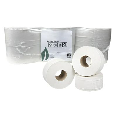 3 x 12 Rolls 200m Mini Jumbo Toilet Rolls, 2.25 Inch Core