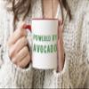 Powered by Avocado Vegan Vegetarian Lover Red Handle Mug Coffee Tea Mug 312ml Cup view 1