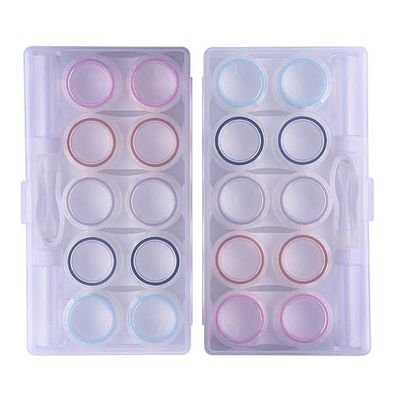 APZDFGIFCD Clear Contact Lens Case, Contact Lens Organizer Case with Carrying Travel Holder -10 Pack