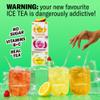 waterdrop Microdrink Iced Tea Set | 36 Ice Tea Drops Cubes | Zero Sugar Powder | 3 Fruity Varieties: Black Tea + Peach, Green Tea + Lemon, Black Tea + Raspberry | Valuable Vitamins view 2