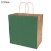10 x Kraft Paper Bags Food Takeaway Party Bags Lunch Carrier Bag with Twisted Handles Large Gift Bags Bakery Cafe Take-Out Bags Paper Packing Bag for Party Uses, Bread, Cake, Food, Sandwich, Shopping view 2