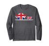 British Teapot And Teacup For Tea Lovers JT Long Sleeve T-Shirt view 1
