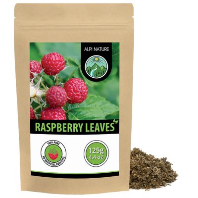 Alpi Nature Raspberry Leaf Tea 125g 4.4 oz, Loose Leaf Tea, Dried and Cut Raspberry Leaves