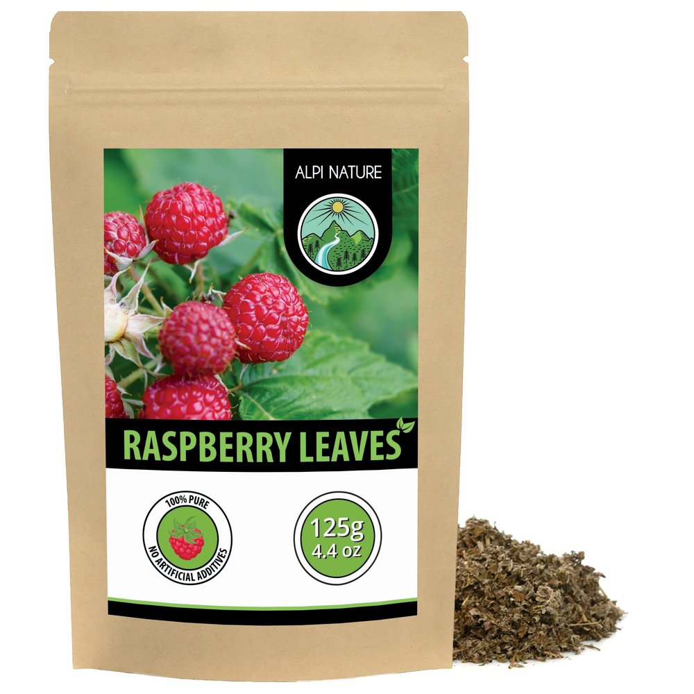 Alpi Nature Raspberry Leaf Tea 125g 4.4 oz, Loose Leaf Tea, Dried and Cut Raspberry Leaves