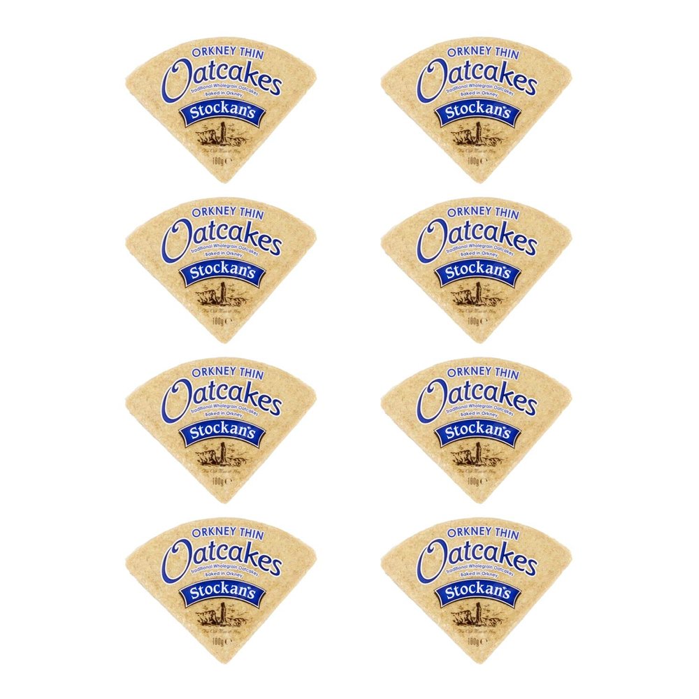 Stockan's Original Thin Oatcakes 100g (Pack of 8)