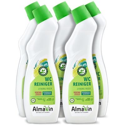 AlmaWin Organic Toilet Cleaner Lemon Fresh (6 x 750 ml)