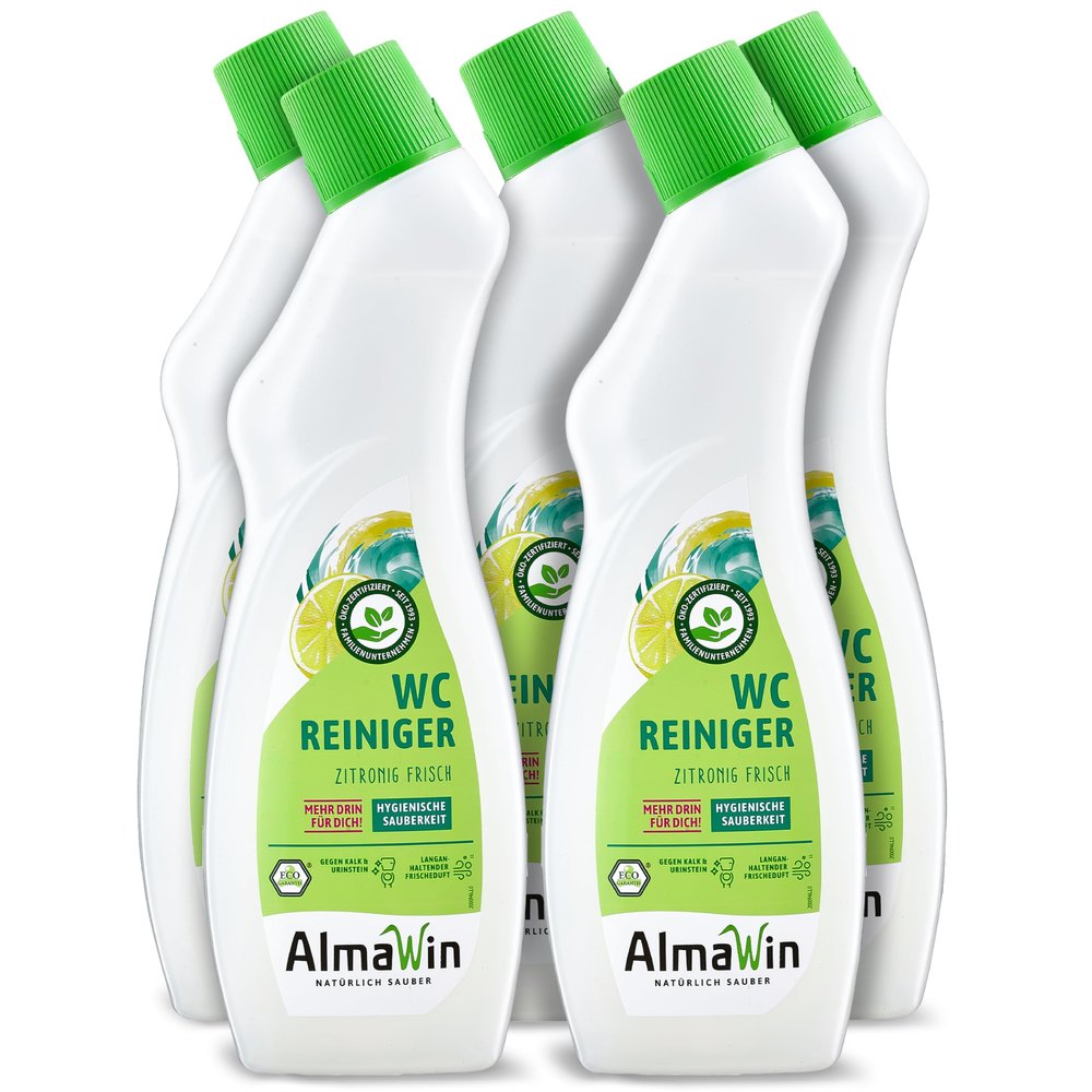 AlmaWin Organic Toilet Cleaner Lemon Fresh (6 x 750 ml)
