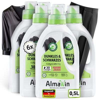 AlmaWin Organic detergent for dark and black (6 x 750 ml)