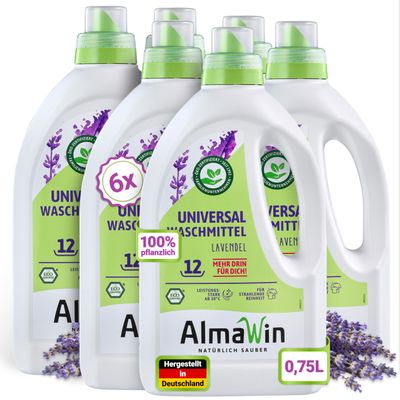 AlmaWin Organic Liquid Detergent (6 x 750 ml)