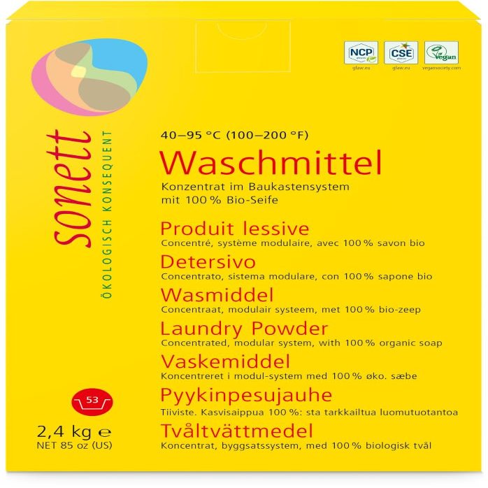 Sonett Organic detergent powder concentrate (2 x 2.40 kg)