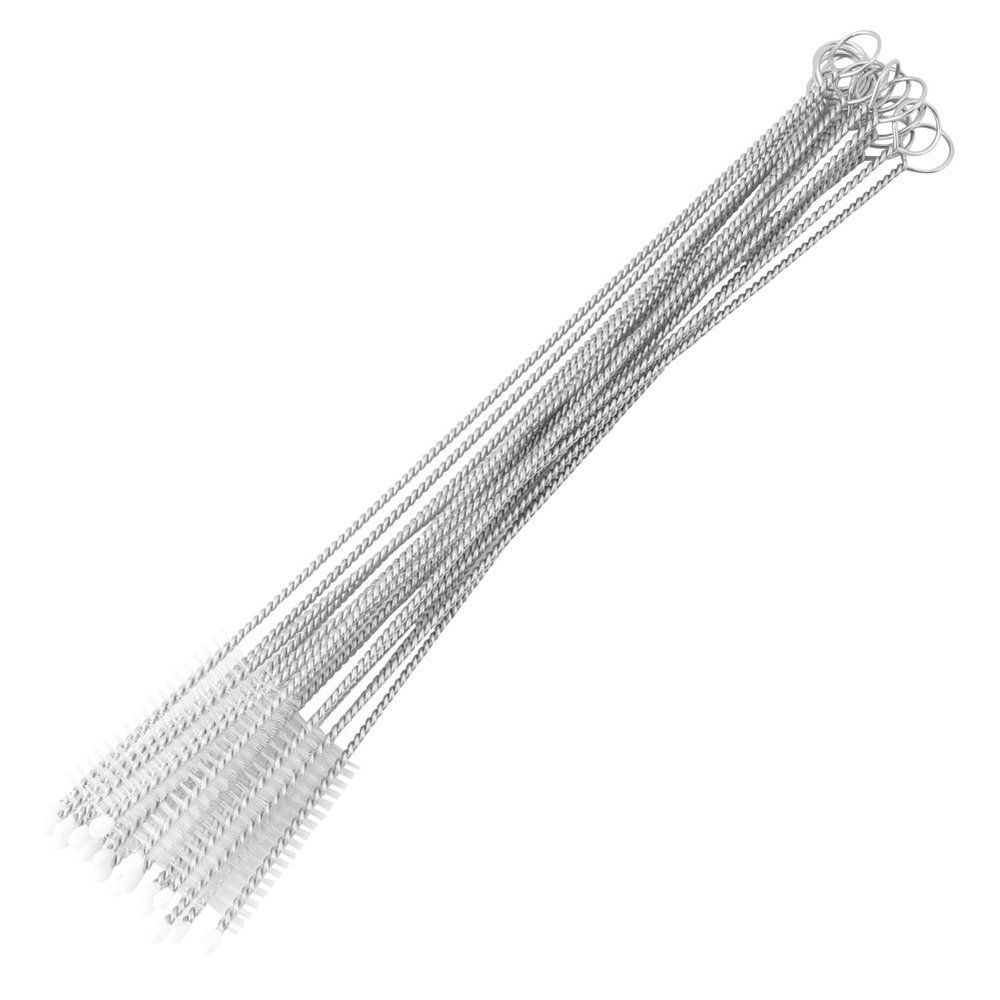 20 Pieces Bottle Cleaning Brushes, Baby Bottle Brush Reusable Bottle Tube Brushes Stainless Steel Hand Drink Water Cup Straw Wash Brush Cleaner for Water Bottle Straw Decanter (Silver)