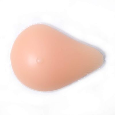GTTBS-jx Breast Silicone Prosthesis, Silicone Breast Form Fake Breast, Mastectomy Silicone Breast Pad Enhancer Groove Breathable Spiral Postoperative Silicone Breast Prosthesis,Left,Single200g