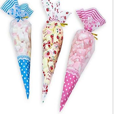 Uteruik Chocolate Candy Lollipop Bag Chocolate Chip Cookies Packing Bag, 50pcs (Style-2)