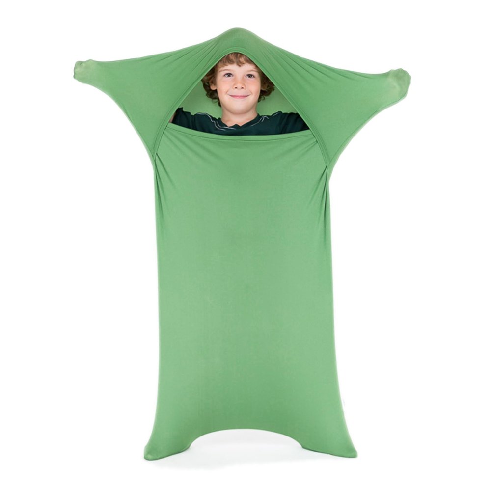 SANHO Premium Sensory Sock Body Sock, Medium, Perfect for Children with Sensory Processing Disorder, Updated Version Updated Version (Green), Green, Medium