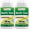 2 Pack - Best Naturals Mastic Gum Capsules 500 mg - 60 Count - (Non-GMO) (Gluten Free) - Promotes Healthy Stomach & Duodenal Health - (Total 120 Capsules) view 1