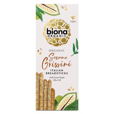 Biona Organic Sesame Grissini Italian Breadsticks 125g