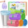 10L Bin Bags Small Garbage Bags Bathroom Pedal Bin liners Wastebasket Bins bags for Kitchen,Office,Colorful,110 Count view 1