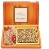 Ghasitaram Gifts Diwali Gifts Diwali Chocolates - Box of Walnut Chocolate Bark and Almonds Pouch view 1