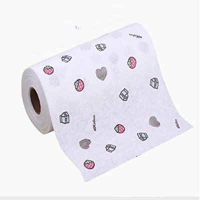 60 Pieces/Roll Reusable Non-Woven Disposable Cleaning Cloth Dish Cloth Multi-Function Water-Washing Paper, Disposable Rag Multi-Function Kitchen Paper Non-Stick Oil Disposable Cotton Towel