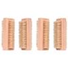 Beaupretty 4pcs Double-sided Wooden Nail Brushes Pig Bristles for Manicure and Pedicure Cleaning for Fingernails and Toenails Comfortable Grip for Home and Salon Use view 1