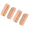 Beaupretty 4pcs Double-sided Wooden Nail Brushes Pig Bristles for Manicure and Pedicure Cleaning for Fingernails and Toenails Comfortable Grip for Home and Salon Use view 2