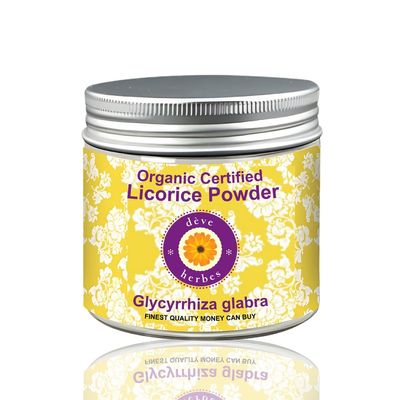 Deve Herbes Pure Licorice/Liquorice Powder (Glycyrrhiza glabra) 100% Natural Therapeutic Quality 200gm