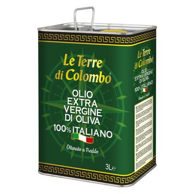 Le Terre di Colombo  100% Italian Extra Virgin Olive Oil - Tin - 3 L
