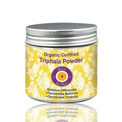 Deve Herbes Pure Triphla Powder (Emblica officinalis) + (Terminalia belerica) + (Terminalia chebula) Natural Remedy - 200g (7.05oz)