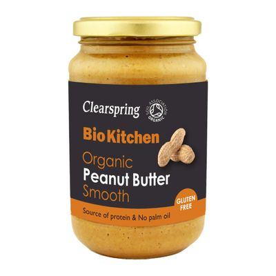 Clearspring Bio Kitchen Organic Smooth Peanut Butter, 350g (Pack of 6)