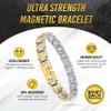 MagnetRX Women's Ultra Strength Magnetic Bracelet - Effective Titanium Magnetic Bracelets for Women - Adjustable Bracelet Length with Sizing Tool for Perfect Fit (Silver & Gold) view 2