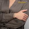 MagnetRX Women's Ultra Strength Magnetic Bracelet - Effective Titanium Magnetic Bracelets for Women - Adjustable Bracelet Length with Sizing Tool for Perfect Fit (Silver & Gold) view 3