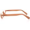 GAWK Type F Burnt Orange Brown Semi-Rimless Half-Moon Retro Reading Glasses with Pouch Case view 4