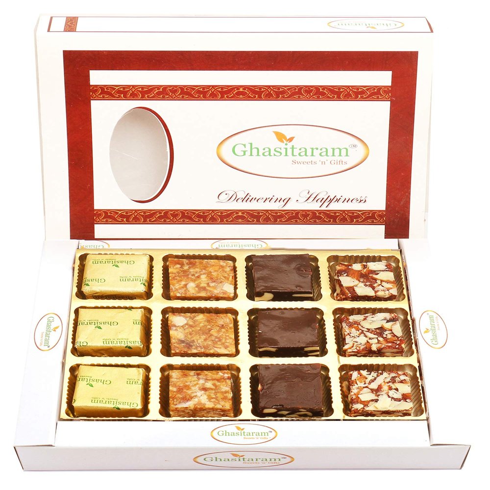 Ghasitaram Gifts Diwali Gifts Diwali Sweet - 12 pcs Assorted Bites