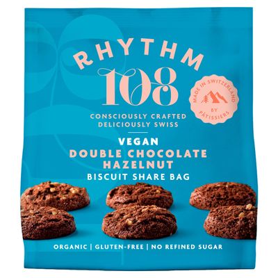 Rhythm 108 Ooh-la-la Tea Biscuit Double Choco Hazelnut Sharing Bag (Pack of 2)