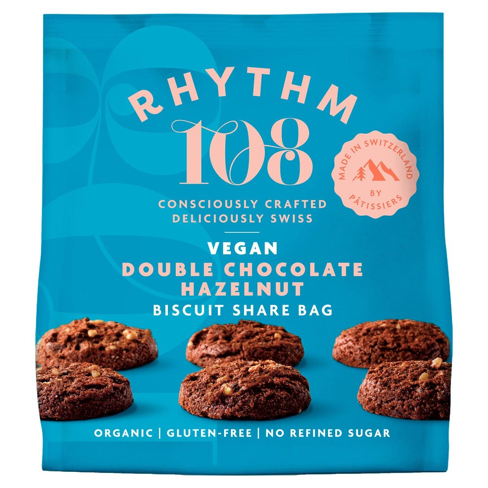 Rhythm 108 Ooh-la-la Tea Biscuit Double Choco Hazelnut Sharing Bag (Pack of 2)