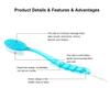 GHzzY Long Handle Bath Brush - Shower Back Scrubber for Massager,Bathing Aid,Exfoliate,Cellulite & Detox(Blue,2 Pack) view 2