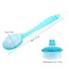 GHzzY Long Handle Bath Brush - Shower Back Scrubber for Massager,Bathing Aid,Exfoliate,Cellulite & Detox(Blue,2 Pack) view 4