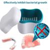 Denture Bath Case with Basket Denture Bath Cleaning Box Container Soaking Cup Cleaner Retainer Case Holder for Dentures for False Teeth view 3