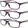 ZIZO EYEWEAR 3 Pairs Reading Glasses Value Pack Classic Stylish Comfort Design Spectacles R140 (3 Pairs Purple, 0.50 Magnification) view 1