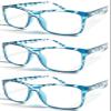 ZIZO EYEWEAR 3 Pairs Reading Glasses Value Pack Classic Stylish Comfort Design Spectacles R140 (3 Pairs Blue Demi, 2.50 Magnification) view 1