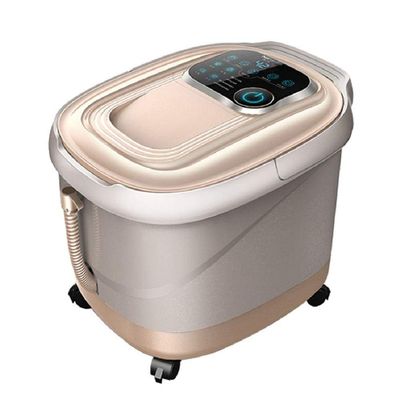 MU Portable Automatic Heating Foot Tub Electric Deep Barrels Foot Basin Household Massage Foot Bath Device,Gold