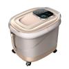 MU Portable Automatic Heating Foot Tub Electric Deep Barrels Foot Basin Household Massage Foot Bath Device,Gold view 1
