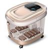 MU Portable Automatic Heating Foot Tub Electric Deep Barrels Foot Basin Household Massage Foot Bath Device,Gold view 2