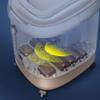 MU Portable Automatic Heating Foot Tub Electric Deep Barrels Foot Basin Household Massage Foot Bath Device,Gold view 4