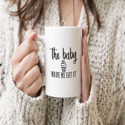 The Babymade Me Eat It White Coffee Tea Mug Regular 312ml Cup
