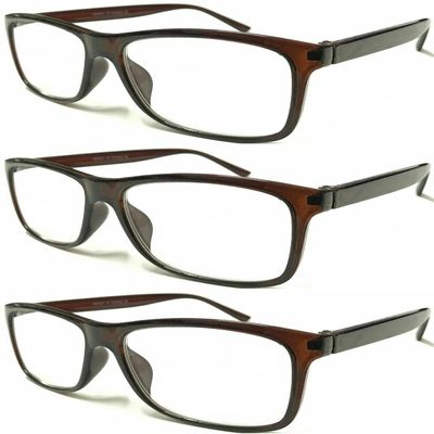 ZIZO EYEWEAR 3 Pairs Reading Glasses Value Pack Classic Stylish Comfort Design Spectacles R140 (3 Pairs Brown, 1.50 Magnification)