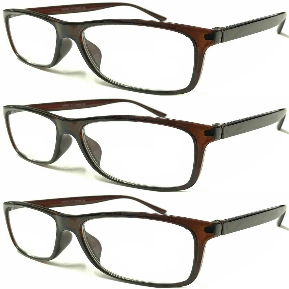 ZIZO EYEWEAR 3 Pairs Reading Glasses Value Pack Classic Stylish Comfort Design Spectacles R140 (3 Pairs Brown, 1.50 Magnification)
